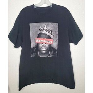 Notorious B.I.G. Big Crown Black T-Shirt Men’s Size Large Short Sleeve Crew Neck